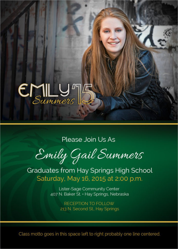 Summers Graduation Announcement Hay Springs, NE