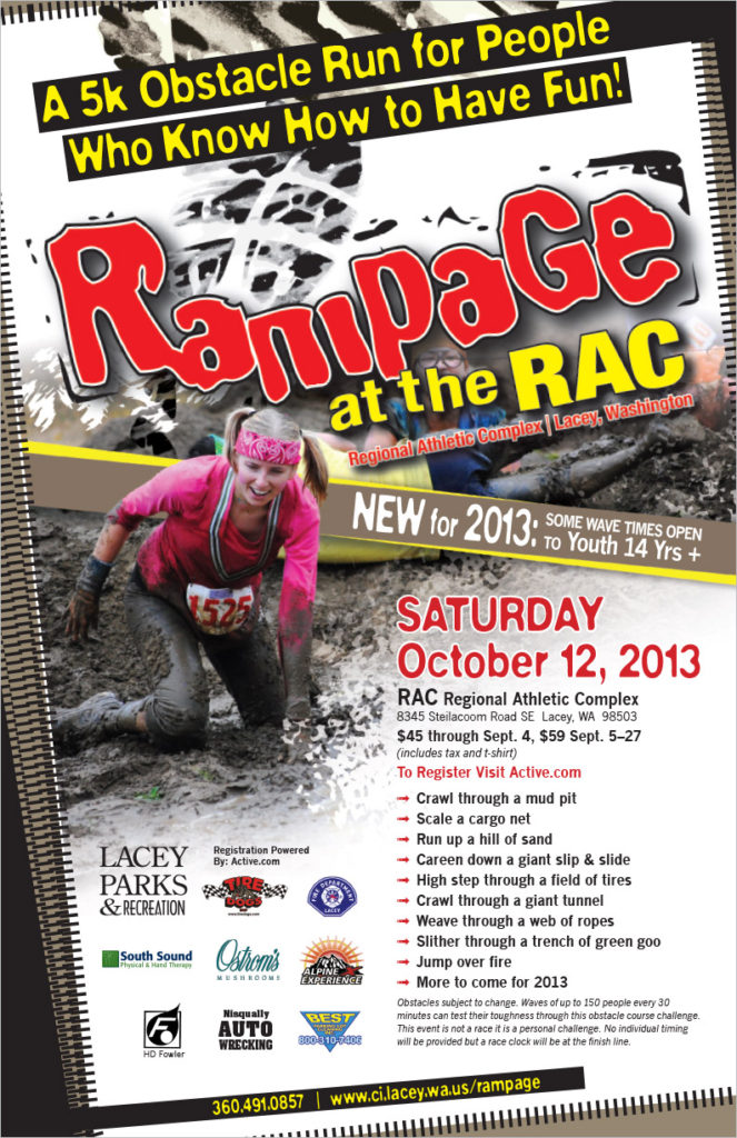City of Lacey Parks & Recreation Rampage Poster Lacey, WA